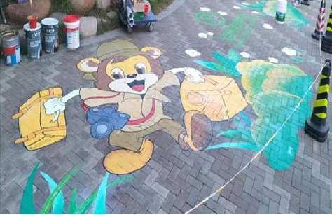 襄城夏季画地面彩绘会遇到的问题