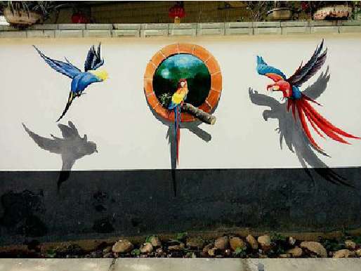 襄城视觉错位-3D墙绘设计