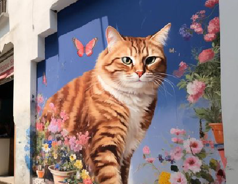 襄城自己绘制有个性的手绘墙