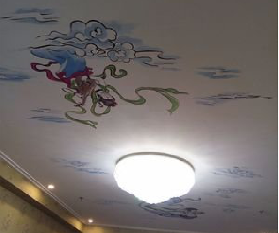 襄城如何快速绘制天花板上的手绘墙？